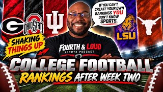 My College Football Rankings After Week 2 Are SHOCKING... I'm Shaking things Up!