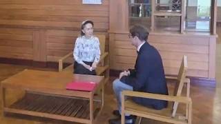 YouTube video thumbnail: Myanmar's Suu Kyi Meets Red Cross
