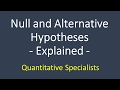 Exploring Null and Alternative Hypotheses in Statistics