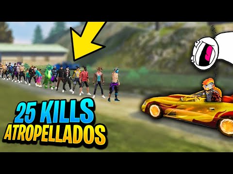 ASÍ SE SIENTE ATROPELLAR 25 PERSONAS 😨 EN FREE FIRE 😱 (EXPERIMENTANDO EN SALAS PRIVADAS)😍