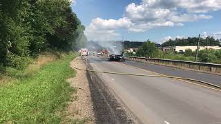 Two pickups collide near Cambridge