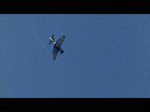 U.S. Pilot Scores a Direct Hit on Carrier Hiryu