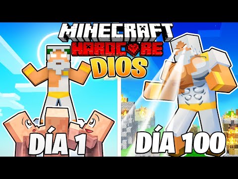 SOBREVIVÍ 100 DÍAS como un DIOS en MINECRAFT HARDCORE!
