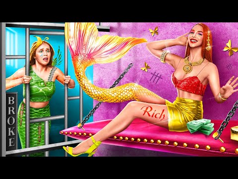 Fille Riche VS Fille Pauvre en Prison ! Comment Devenir une Sirène en Prison ! Relooking de Sirène !