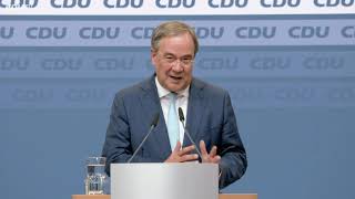 Live aus dem Konrad Adenauer Haus  Statement von Armin Laschet