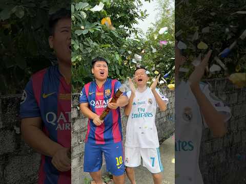 Homemade firecrackers made of paper were smashed by jealous friends. #funny #trochoiransanmoi