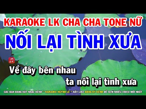 Liên Khúc Karaoke Nhạc Sống Cha Cha Tone Nữ | Nối Lại Tình Xưa | Tình Bơ Vơ