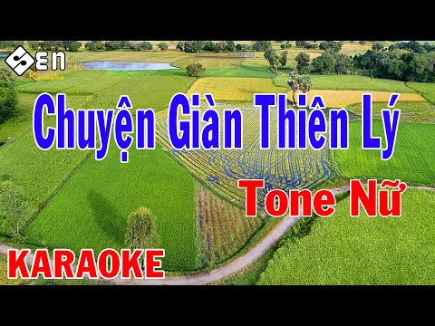 Karaoke Chuyện Giàn Thiên Lý Tone Nữ Nhạc Sống | Beat Chuẩn