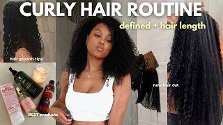 Curly Hair Routine for DEFINED Curls🧖🏽‍♀️ Long Hair, Bringing My Curls Back to Life + Hair Glow Up