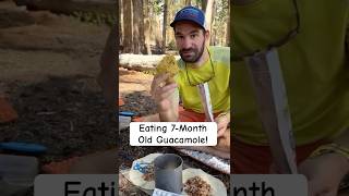 Rice, beans, and 7-month old guacamole, wrapped up into burritos on the trail!