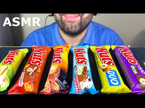 ASMR NEW NUTS CHOCOLATE BARS | CHOCOLATE PARTY MUKBANG (EATING SOUNDS) EATING SHOW