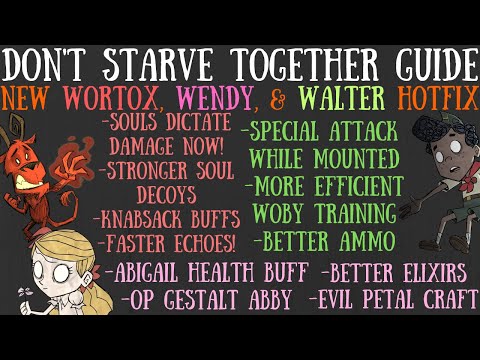 NEW Wortox, Wendy, & Walter Hotfix Update! Skilltree Spotlight - Don't Starve Together Guide [BETA]