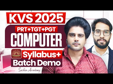 KVS 2025 COMPUTER DEMO by Sachin Academy live 3pm | KVS PRT | KVS TGT | KVS PGT