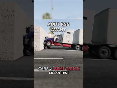 Which Car Survives a Semi Truck Crash Test?😳🚗💥