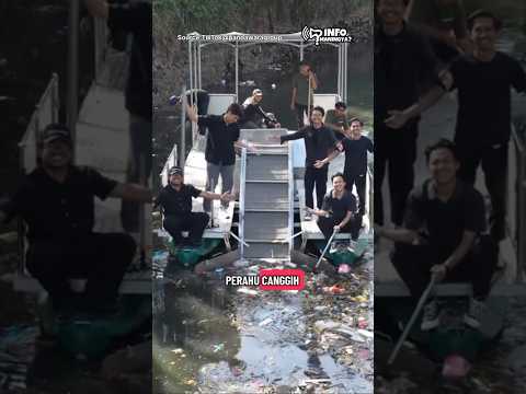 Perahu Canggih Pandawara: Pembersih Sampah di Sungai #information #beritaterkini #pandawara #shorts