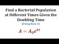 Exponential Growth and Bacterial Populations