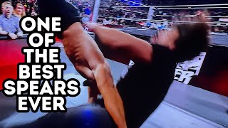 Bron Breakker One of the Craziest Spears EVER | WWE RAW