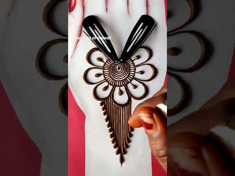 Beautiful mehndi design using clips || #video#kavya#mehndi#shorts