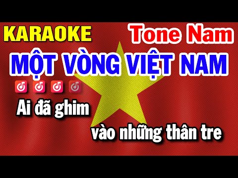 Một Vòng Việt Nam Karaoke Tone Nam ( Beat Chuẩn ) Huỳnh Lê