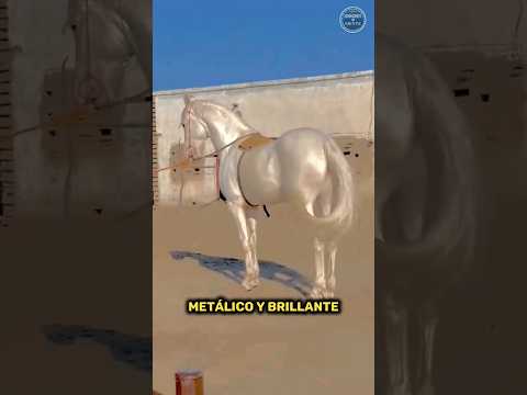 😱😲El caballo MAS HERMOSO Y CARO DEL MUNDO. Akhal-Teke de Turkmenistán. #shorts #animal #viral