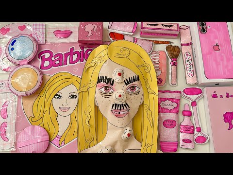 [🩷paper diy🩷] $1 vs $1000 BARBIE BLIND BAGS | Skincare, Makeup, pink iphone 16 unboxing! | asmr