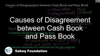Causes of Disagreement between Cash Book and Pass Book