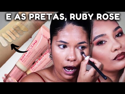 NOVAS MAQUIAGENS DA RUBY ROSE - BASE, PÓ COMPACTO, ILUMINADOR, CONTORNO CREMOSO, PALETA E BRONZER