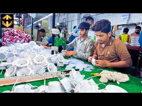 Amazing Process of Making Down Lights in Factory Process | Ceiling Lights Mass Production