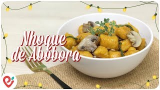 Nhoque de Abóbora com Cogumelos e Sálvia (Especial de Natal)