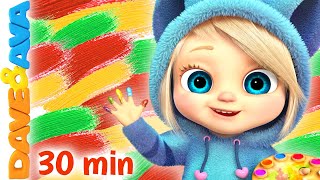 🤪 Finger Family Colors | Nursery Rhymes | Mix a Pancake | Baby Songs by Dave and Ava 🤪