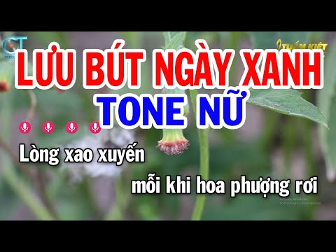 Karaoke Lưu Bút Ngày Xanh Tone Nữ Bm || Nhạc Sống Mới || Karaoke Tuấn Kiệt