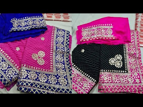 Georgette Leheriya Sarees with Heavy Gota Patti Work💕