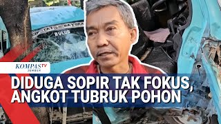 Diduga Mengantuk, Sopir Angkot Tabrak Pohon di Kebayoran Lama