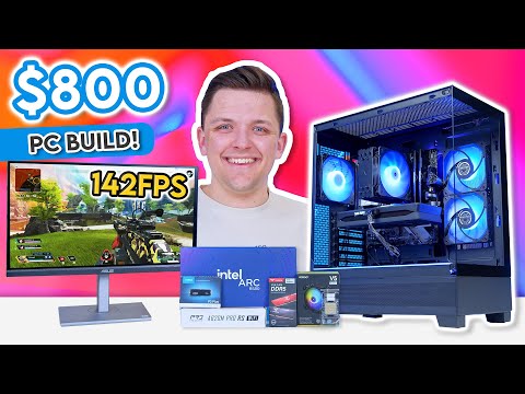 BUDGET $800 Gaming PC Build 2025! 😄 [Full Build Guide w/ 1080p Benchmarks!]