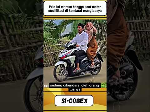 pria ini merasa bangga saat motor modifikasi di kendarai orangtuanya#shorts