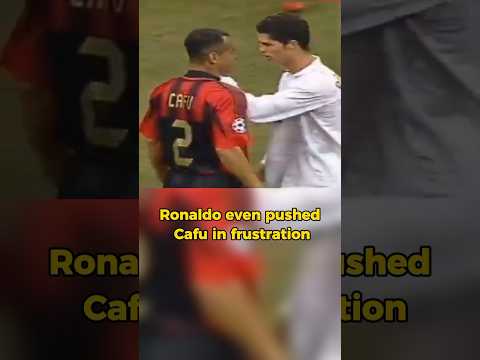 Young Cristiano Ronaldo met Legends #cristianoronaldo  #cafu #manchesterunited #acmilan #goat #cr7