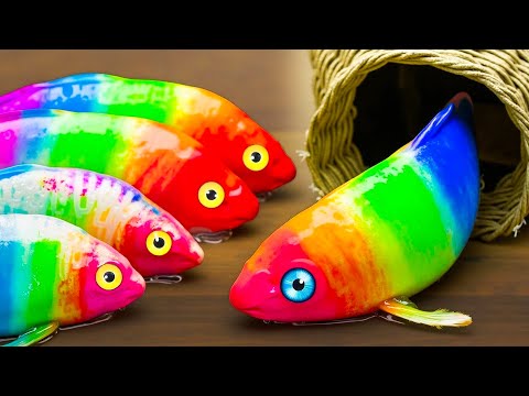 Koi Fish Battle for Territory in Mud - Eel, Rainbow Catfish, Crabs, Eggs 💕 Stop Motion ASMR CoCo