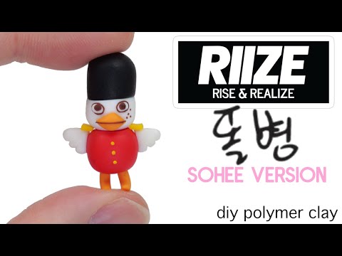 How to DIY RIIZE 똘병 Ddolbyeong (SOHEE 소희 Version) Character Polymer Clay Tutorial