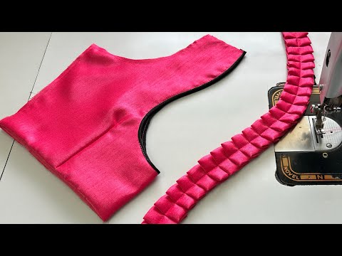 Blouse Neck Design || Frill Blouse Back Neck Design || Cutting And Stitching Back Neck Blouse Design