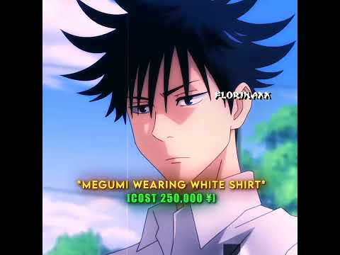 💀🤑💰MEGUMI'S 250,000 ¥ SHIRT 👕 || jujutsu kaisen #gojo #megumi #jjk #anime