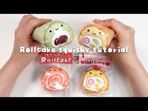 DIY Rollcake squishy l Tutorial + Free printable ❤️