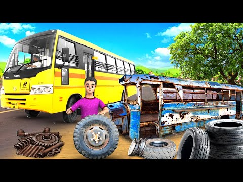 స్కూల్ బస్ రిపేర్ - School Bus Repair Story | 3D Animated Telugu Moral Stories | Maa Maa TV Videos