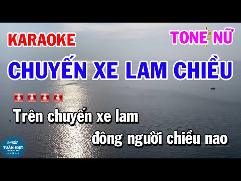 Karaoke Chuyến Xe Lam Chiều Tone Nữ Nhạc Sống Rumba