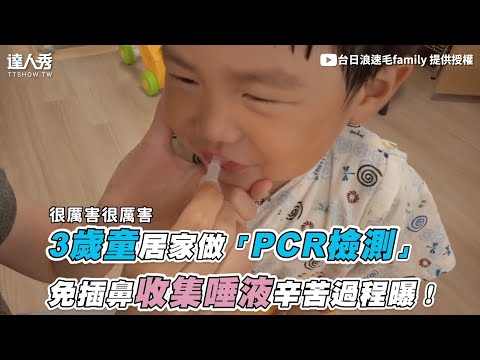 【3歲童居家做「PCR檢測」免插鼻收集唾液辛苦過程曝！】｜@台日浪速毛family