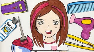 [🌸diypaper🌸] Hair salon 💇🏼‍♀️ paper asmr | Ngongem