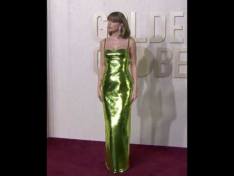 Shimmering on the red carpet #TaylorSwift #GoldenGlobes2024 #GoldenGlobes #Gucci