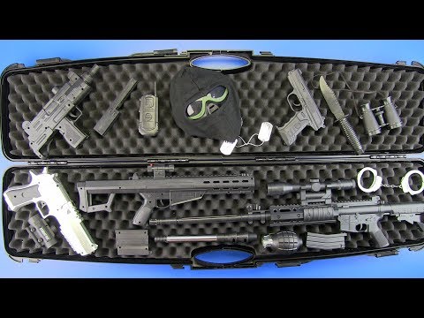 Box of Guns Toys !!! Military Guns Toys M16 rifle & equipment - Toys for Kids