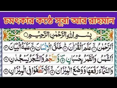 🥀সূরা আর রাহমান। হাফিজী কুরআন। Very beautiful voice.