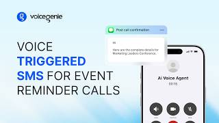 Send Out Custom SMS During Voice Calls | VoiceGenie AI Assistant Demo