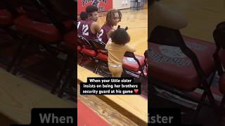 She wanted to be with ber big brother at his game ❤️🏀 #shorts